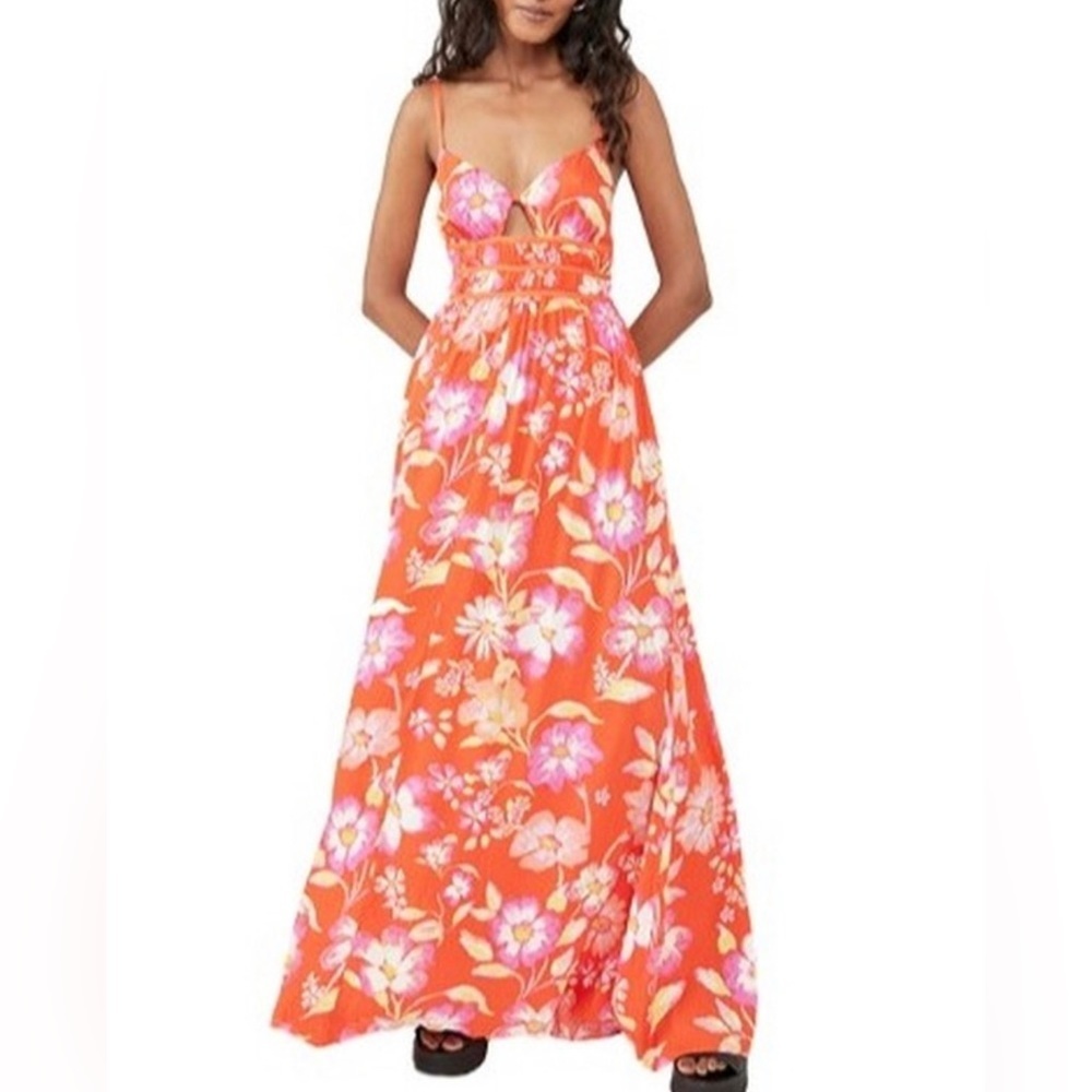 NWT Free People Wisteria Maxi Dress in Pop Combo - XL